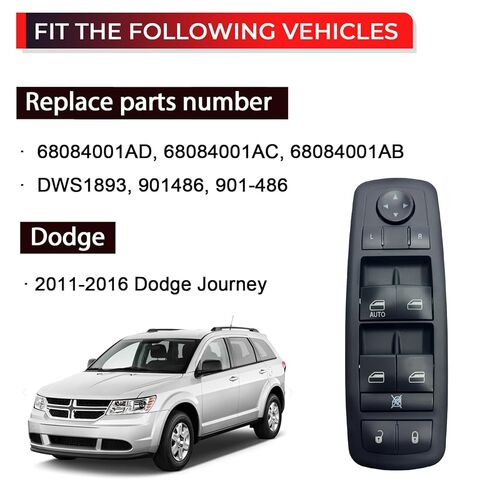 68084001AD Master Power Window Switch Compatible with Dodge Journey 2011-2016 Replaces 68084001AC, 68084001AB 8+13 PINS Driver Side Door Lock Switch Control Button in Kuwait