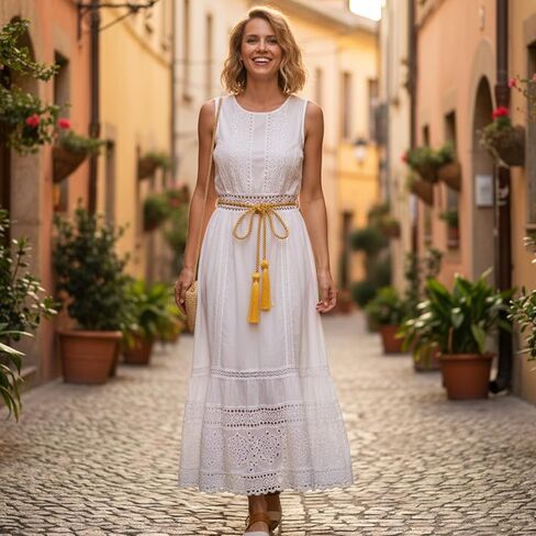 2pcs Gold Rope Belt, 67 In Long Gold Tassel Belt, Weaving Golds Belts for Women Dresses, for Womens Skirt Dress Toga Accessories in Kuwait