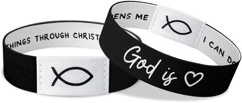 WIRESTER 1Pc Polyester NFC Bracelet Unisex Bible Verse Wristband, Christian Daily Bible Verse Bracelet with NFC Technology for Women Men in Saudi Arabia