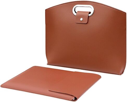 حقيبة كمبيوتر محمول احترافية لحقائب العمل مقاس 13.3 / 14 بوصة، وحقيبة يد للكمبيوتر، وحقيبة تخزين جلدية للكمبيوتر الدفتري in Kuwait