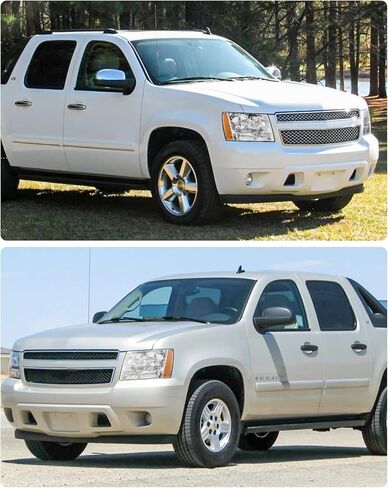 for Chevy 2007-2014 Suburban 1500/2007-2013 Suburban 2500 Headlights Compatible with 07-13 Avalanche / 07-14 Tahoe Headlamp Chrome Housing Amber Reflector Left+Right（W/O Bulbs） in Saudi Arabia
