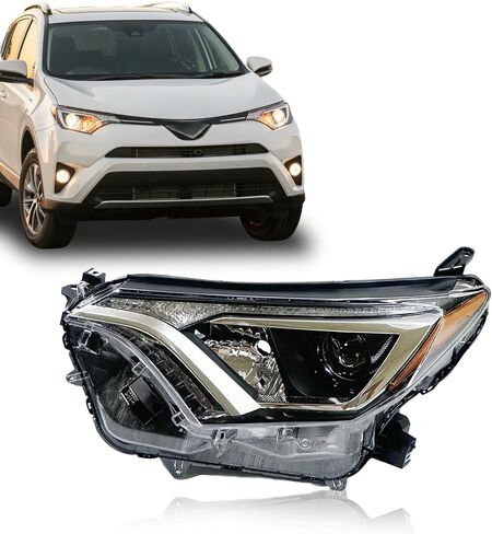 Headlight Fit For 2013 2014 2015 Toyota Rav4 Factory OE Style Projector Headlamp Replacement (Right passenger) RH 81110-0R042 RV140A02R in Saudi Arabia