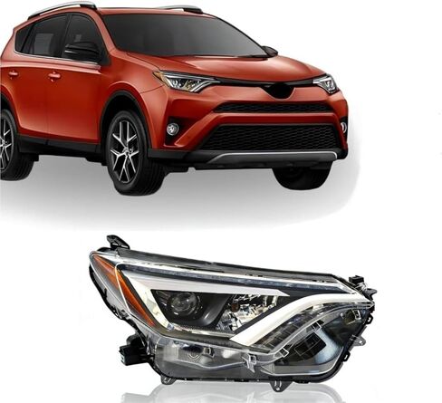 المصباح يصلح ل 2013 2014 2015 تويوتا Rav4 مصنع OE نمط العارض كشافات استبدال (الراكب الأيمن) RH 81110-0R042 RV140A02R in Kuwait