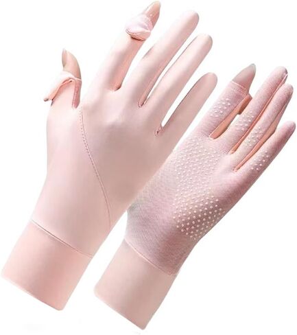 قفازات حماية من الشمس للنساء، قفازات كاملة للأشعة فوق البنفسجية تعمل باللمس، قفازات صيفية غير قابلة للانزلاق للتنفس في الهواء الطلق لركوب الدراجات والقيادة والجري in Kuwait
