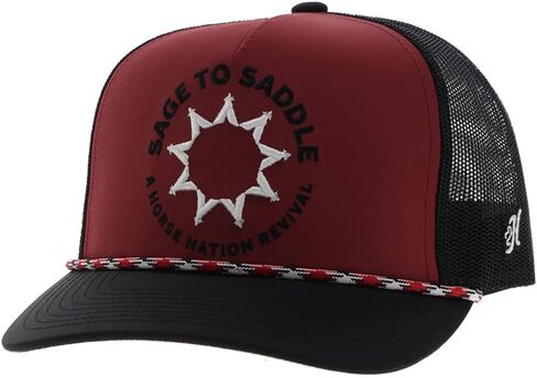 قبعة HOOEY Sage to Saddle - قبعة Snapback قابلة للتعديل، قبعة بيسبول غربية مكونة من 5 ألواح للرجال والنساء in Kuwait