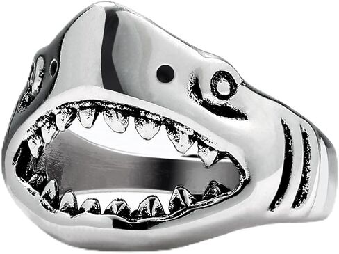 Yumikoo Shark Head Ring for Men in Kuwait