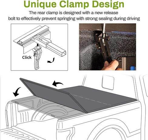 AUTOSAVER88 Soft Tri-fold Truck Bed Tonneau Cover Fit for 2019-2026 Chevy Silverado/GMC Sierra 1500 New Body Style 5.8ft Bed in Saudi Arabia
