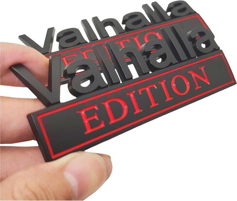 2Pack Vikings Valhalla Edition Auto Emblems Truck Badge 3D Car Bumper Sticker Metal Decal, Assassin's Creed Valhalla Edition Emblem 3D Badges Decals Car Replacement, Viking Seasons (Red/Black) in Saudi Arabia