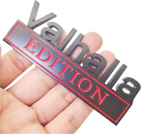 2Pack Vikings Valhalla Edition Auto Emblems Truck Badge 3D Car Bumper Sticker Metal Decal, Assassin's Creed Valhalla Edition Emblem 3D Badges Decals Car Replacement, Viking Seasons (Red/Black) in Saudi Arabia