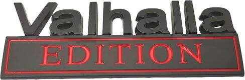 2Pack Vikings Valhalla Edition Auto Emblems Truck Badge 3D Car Bumper Sticker Metal Decal, Assassin's Creed Valhalla Edition Emblem 3D Badges Decals Car Replacement, Viking Seasons (Red/Black) in Saudi Arabia