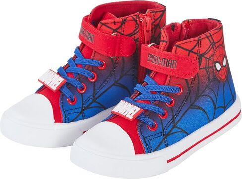 Boys Spiderman Canvas Hi Top Sneakers Kids Marvel Sports Shoes with Zip Plimsolls Pumps in Saudi Arabia