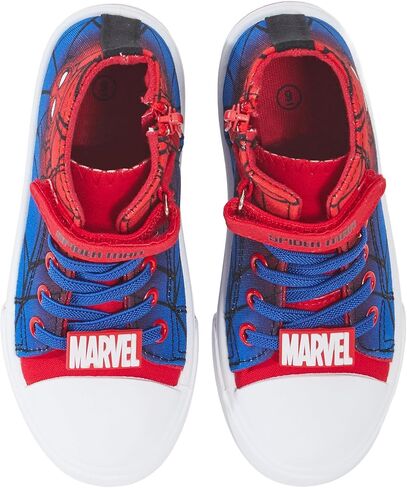 Boys Spiderman Canvas Hi Top Sneakers Kids Marvel Sports Shoes with Zip Plimsolls Pumps in Saudi Arabia