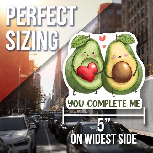 Cute Avocado Couple Magnet - Kawaii Kitchen Decor - Fridge Magnets - You Car Magnet Complete Me - Fun Gift Idea - Adorable Avocado Lovers - Home Decor - AAMT1692 in Saudi Arabia