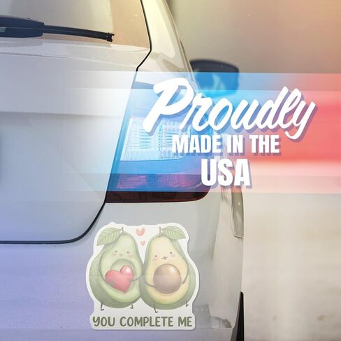Cute Avocado Couple Magnet - Kawaii Kitchen Decor - Fridge Magnets - You Car Magnet Complete Me - Fun Gift Idea - Adorable Avocado Lovers - Home Decor - AAMT1692 in Saudi Arabia