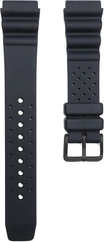 20mm Soft Black Rubber Watch Band Strap Compatible With Citizen Promaster Sports Divers Watches (Stainless Steel Brushed Buckle) in Kuwait