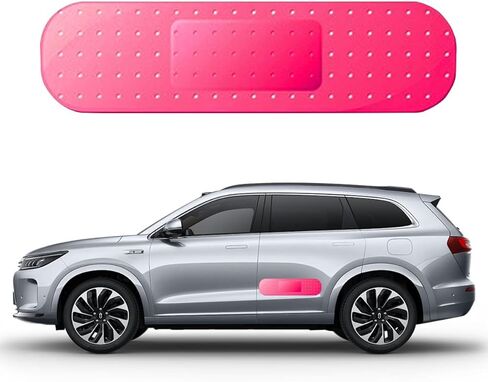 Large Bandage Vinyl Sticker Decal for Car, 23.7"×6.57" Funny Big Band-Aid Shape Decal, Automotive Bumper Stickers for Car Dent and Scratch Cover, Universal Fit for Car, Truck, SUV, Boat(Pink, 1PCS) in Saudi Arabia