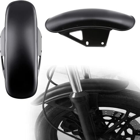 Universal Fit Motorcycle Front Mud Flap Guard Mudguard Fairing Cover for Mud and Water Splash Protection - Black in Saudi Arabia