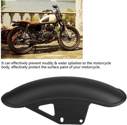 Universal Fit Motorcycle Front Mud Flap Guard Mudguard Fairing Cover for Mud and Water Splash Protection - Black in Saudi Arabia