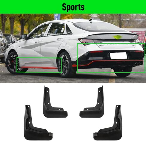 4PCS Car Mud Flaps Splash Guards Mudguards Car Mud Flaps Compatible with Hyundai Elantra 2023 2024 in Kuwait