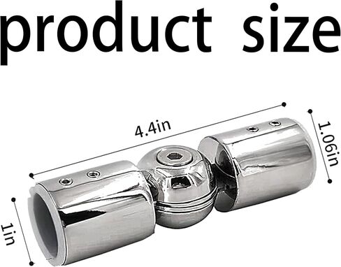 Corner Curtain Rod Connector, 2 PCS Silver Window Rod Holder, Hinged Elbow Connector Heavy Duty Adjustable Corner Connector for 1 Inch Corner Window Curtain Rod & Bay Windows Blinds in Saudi Arabia