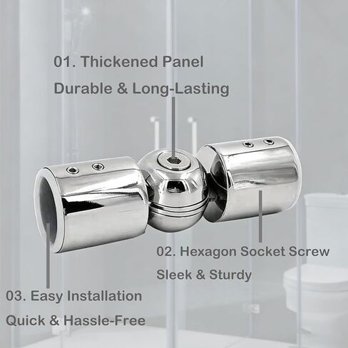Corner Curtain Rod Connector, 2 PCS Silver Window Rod Holder, Hinged Elbow Connector Heavy Duty Adjustable Corner Connector for 1 Inch Corner Window Curtain Rod & Bay Windows Blinds in Saudi Arabia