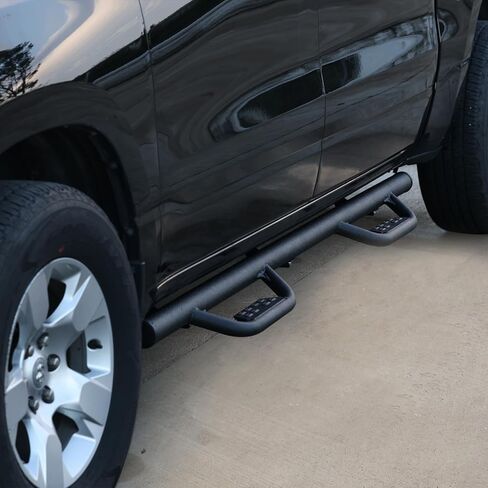 Running Boards Step Bars Compatible with 2019-2026 Chevy Silverado/Sierra 1500 Crew Cab, 2020-2026 Silverado/Sierra 2500HD 3500HD. Black Drop Side Steps, Side Steps Made with Carbon Steel. in Kuwait