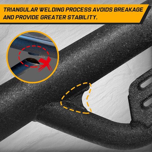 Running Boards Step Bars Compatible with 2019-2026 Chevy Silverado/Sierra 1500 Crew Cab, 2020-2026 Silverado/Sierra 2500HD 3500HD. Black Drop Side Steps, Side Steps Made with Carbon Steel. in Kuwait