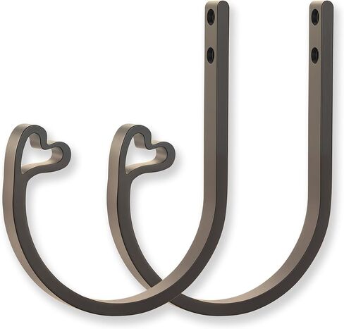 قطعتان من عائق الستارة، أربطة ستائر مثبتة على الحائط من الألومنيوم الصلب الممتاز، مقاومة للصدأ، حبيبات الخشب البني in Kuwait