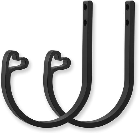 2Pcs Curtain Holdback,Premium Solid Aluminum Wall Mounted Curtain Tiebacks,Rust-Proof,Brown Wood Grain in Saudi Arabia