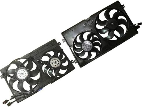1 X Dual Radiator and Condenser Fan Assembly fits Volkswagen 1998 1999 2000 2001 2002 2003 2004 2005 2006 Replacement 1C0121207C, 1C0959455 in Saudi Arabia