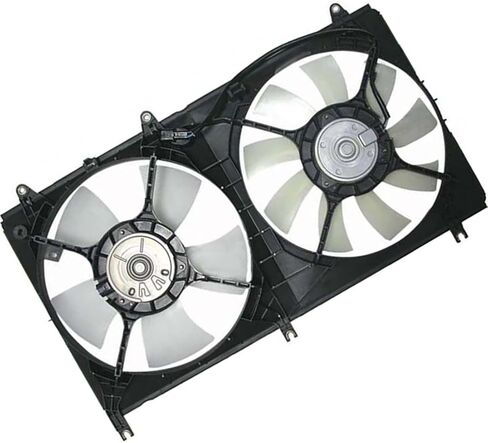 1 x Dual Radiator and Condenser Fan Assembly fits Mitsubishi Galant 2004 2005 2006 2007 2008 2009 2010 2011 2012 Replacement 1355A067, MR312178 in Kuwait