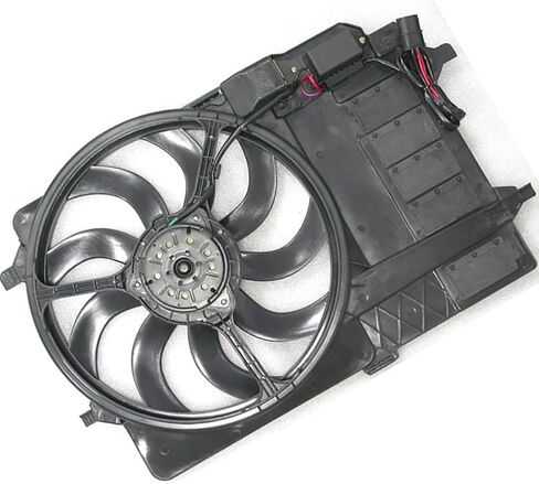 1 Piece Dual Radiator and Condenser Fan Assembly fits Mini Cooper 2003 2004 2005 2006 2007 2008 Replacement 17117541092 in Saudi Arabia