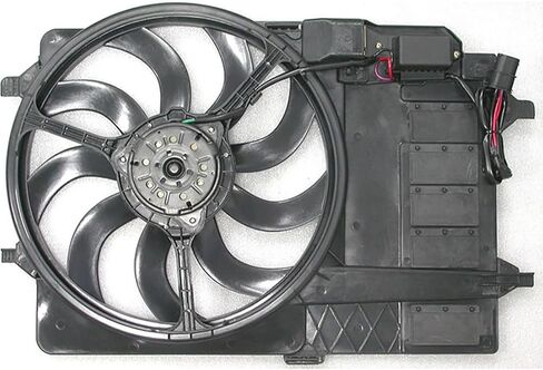 1 Piece Dual Radiator and Condenser Fan Assembly fits Mini Cooper 2003 2004 2005 2006 2007 2008 Replacement 17117541092 in Saudi Arabia