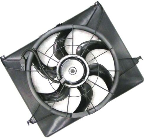 1 X Dual Radiator and Condenser Fan Assembly fits Hyundai Sonata 2006 2007 2008 Replacement 252313K460, 253803K210, 253503K210 in Kuwait