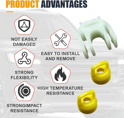 YoRise Transmission Shifter Linkage Cable Bushing Repair Kit, 14104 15276979 52855956AG Car Transmission System Parts, Shifter Cable Bushing Clamp Kit for Most Cars (Yellow) in Saudi Arabia