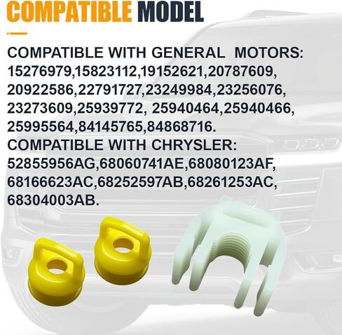 YoRise Transmission Shifter Linkage Cable Bushing Repair Kit, 14104 15276979 52855956AG Car Transmission System Parts, Shifter Cable Bushing Clamp Kit for Most Cars (Yellow) in Saudi Arabia