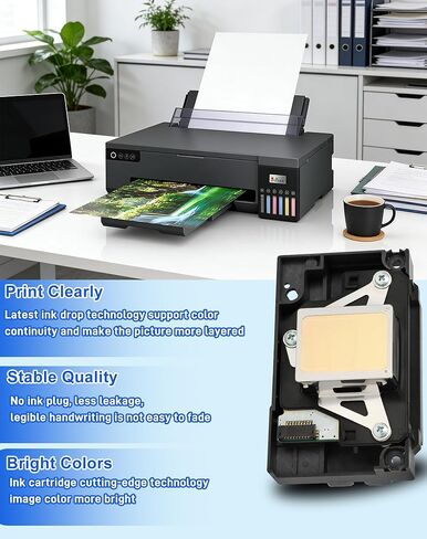 Ademon Upgrade L1800 DTF Printhead Replacement for L1800 DTF Printer, L1800 L1800D R1390 R1400 R1430 R1500W R260 R270 R330 DTF Printer, Easy Installation, Smooth Ink Flow & Anti-Clogging Nozzle in Kuwait