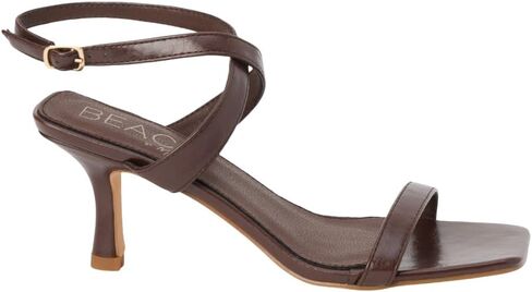 BEACH by Matisse Womens Breeze Ankle Strap Casual Sandals Casual High Heel 3" & Up - Brown in Saudi Arabia
