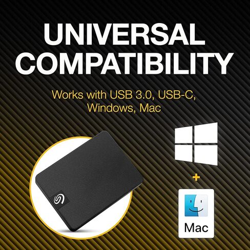 Seagate Expansion SSD 1TB External Solid State Drive – USB-C and USB 3.0 for PC, Laptop and Mac, with 3-Year Rescue Service (STLH1000400) in Saudi Arabia