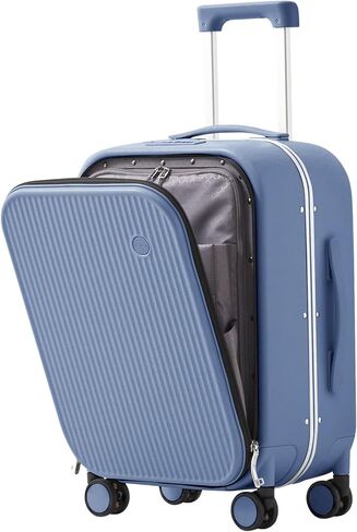 mixi 26 Inch Large Checked Luggage PC Hard Shell Suitcase Top Opening Aluminum Frame Travel Suitcases with Wheels, Lark Yellow in Saudi Arabia