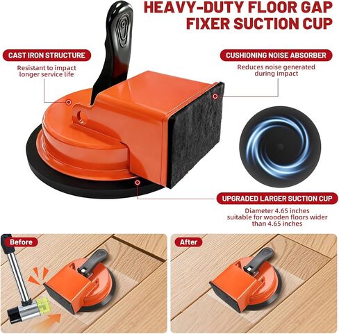 Floor Gap Fixer Tool Kit with 2 Rubber Mallets, 10 Reusable Sticky Pads, Suction Cup - Heavy Duty Laminate Floor Gap Repair Kit for Vinyl Plank & Hardwood Floor in Kuwait