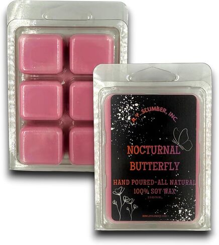 Nocturnal Butterfly Scented Wax Melts, Notes of Pine, Lavender and Oakmoss, Hand Poured All Natural 100% Soy Wax, 2.5 oz, Long Lasting Fragrance in Saudi Arabia