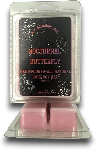 Nocturnal Butterfly Scented Wax Melts, Notes of Pine, Lavender and Oakmoss, Hand Poured All Natural 100% Soy Wax, 2.5 oz, Long Lasting Fragrance in Saudi Arabia