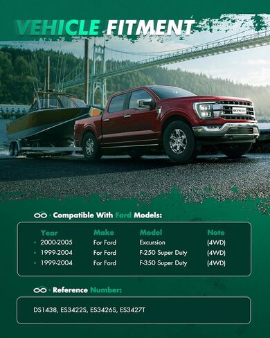 SCITOO 4 قطع 4WD طقم تعليق أمامي مناسب 1999-2004 لفورد لـ F-250 Super Duty لـ F-350 Super Duty 2000-2005 لـ Ford Excursion - مع أجزاء التعليق الداخلية الخارجية لقضيب التعادل وضبط الأكمام in Saudi Arabia