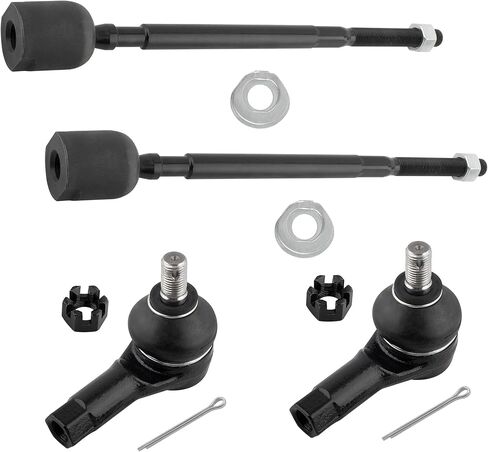 4Pcs Suspension Kit Front Outer Inner Tie Rods End Links Fit For Chevrolet Sprint 1989-1991, For Geo Metro 1989-1997, For Pontiac Firefly 1989-1991, For Suzuki Swift 1990-1995 ES3043 EV269 in Kuwait