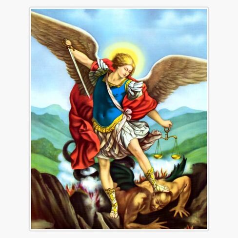 LAD Studio St Michael The Archangel Angel Catholic Saint Sticker Bumper Sticker Vinyl Decal 5"" in Saudi Arabia