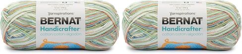 Bernat Handicrafter Cotton Yarn, Gauge 4 Medium Worsted, Salt/Pepper in Saudi Arabia