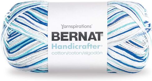 Bernat Handicrafter Cotton Yarn, Gauge 4 Medium Worsted, Salt/Pepper in Saudi Arabia