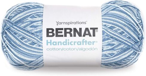 Bernat Handicrafter Cotton Yarn, Gauge 4 Medium Worsted, Salt/Pepper in Saudi Arabia