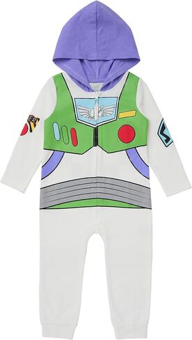 Disney Pixar Toy Story Buzz Lightyear Toddler Hooded Coverall Zip Up Dress Up to Play Outfit in Saudi Arabia